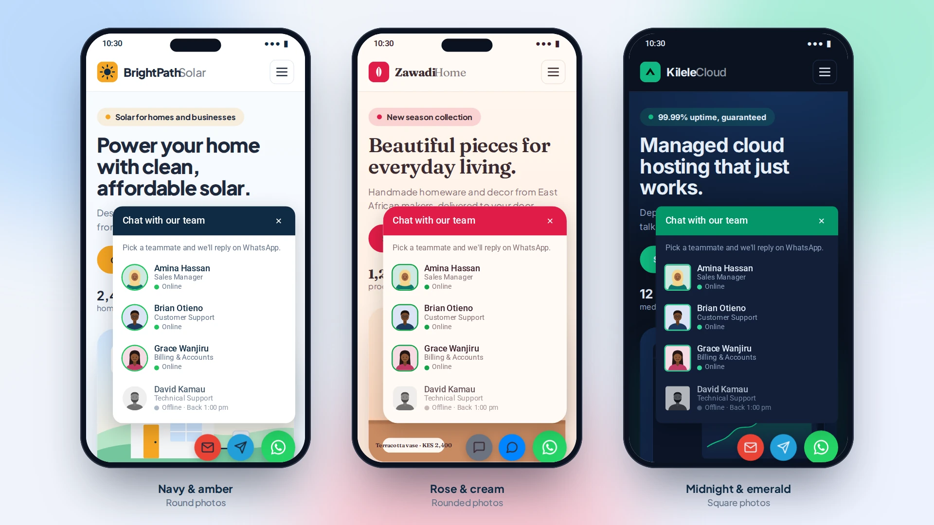 Brand Matching Three Styles